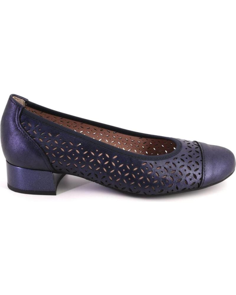 Bailarinas PITILLOS  de Mujer 10452 ZAPATOS DE MUJER PIEL  AZUL MARINO