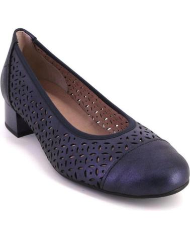 Bailarinas PITILLOS  de Mujer 10452 ZAPATOS DE MUJER PIEL  AZUL MARINO
