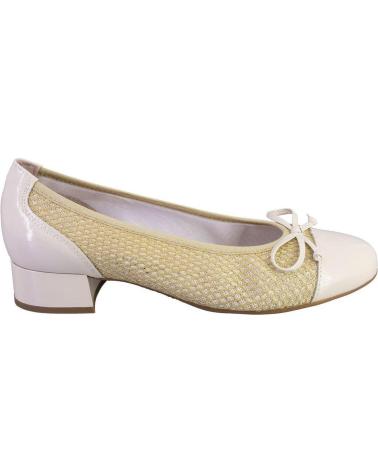 Bailarinas PITILLOS  de Mujer 10453 ZAPATOS DE MUJER  CREMA