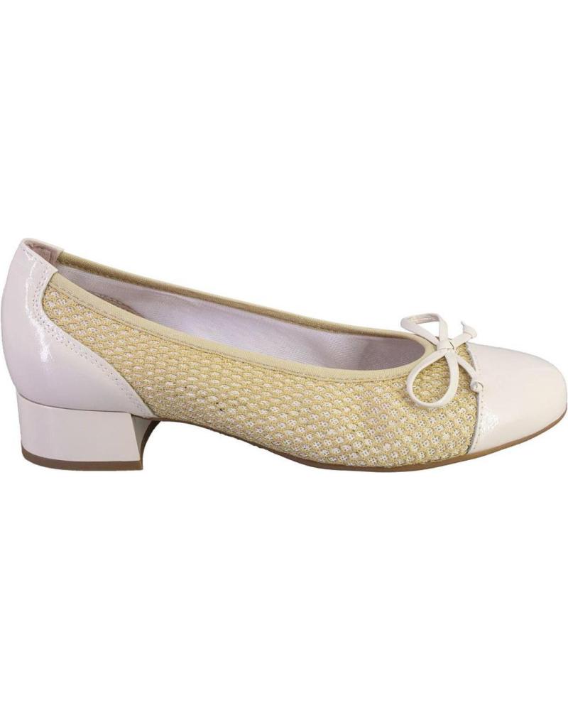 Bailarinas PITILLOS  de Mujer 10453 ZAPATOS DE MUJER  CREMA