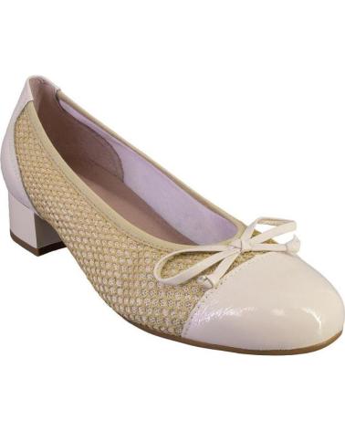 Bailarinas PITILLOS  de Mujer 10453 ZAPATOS DE MUJER  CREMA