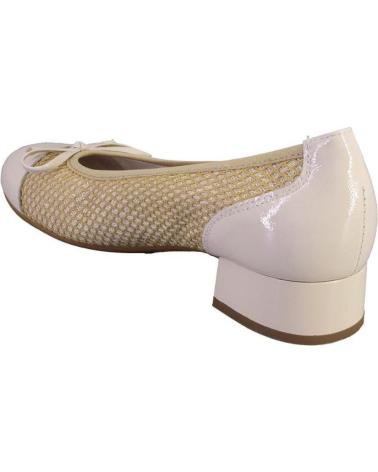 Bailarinas PITILLOS  de Mujer 10453 ZAPATOS DE MUJER  CREMA