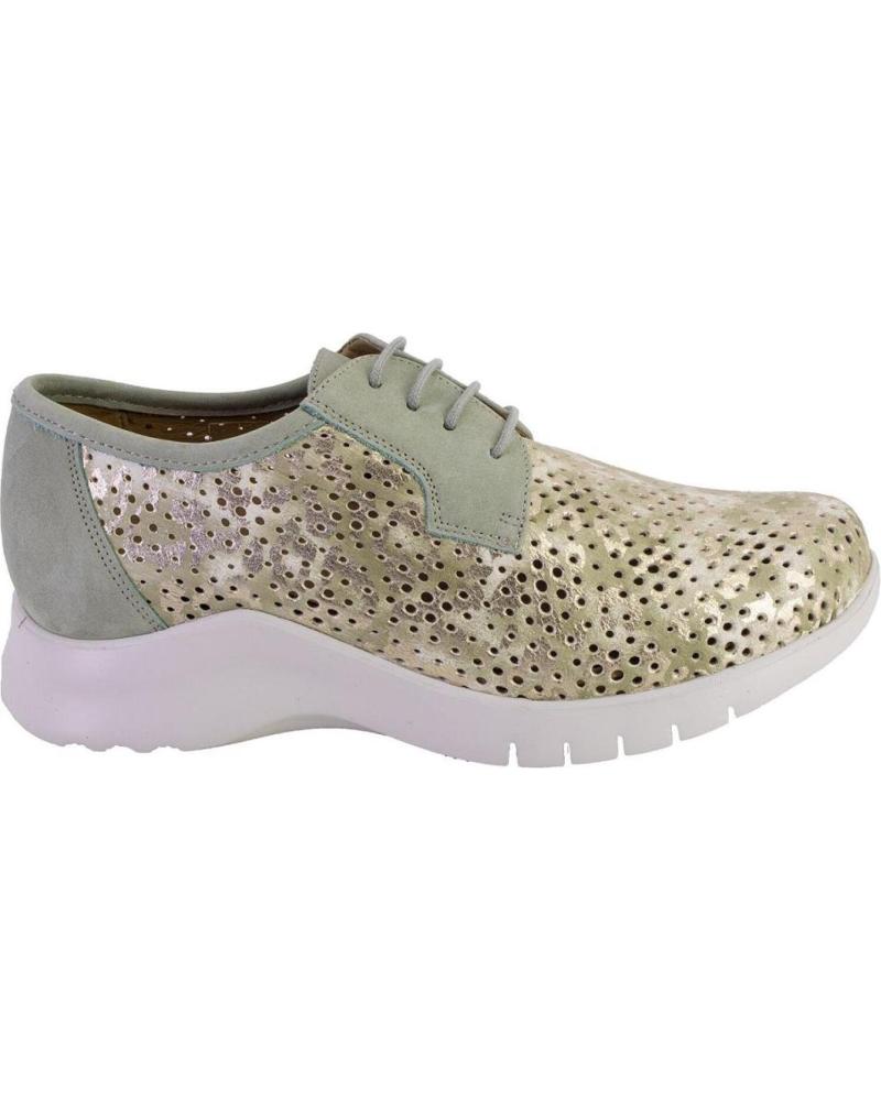 Sapatos PIESANTO  de Mulher 250715 ZAPATOS CON CORDONES DE MUJER PIEL  VERDE