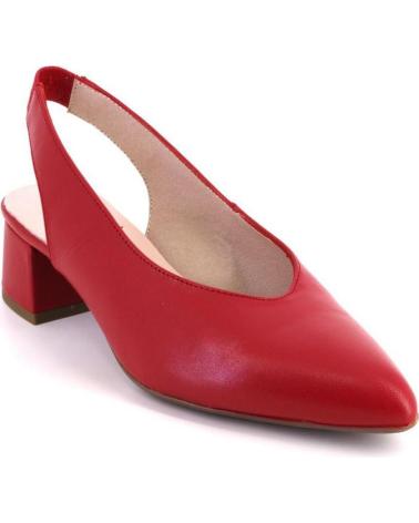 Zapatos de tacón BARMINTON  per Donna 6032 ZAPATOS DE MUJER BLANCO PIEL TACON BAJO  ROJO