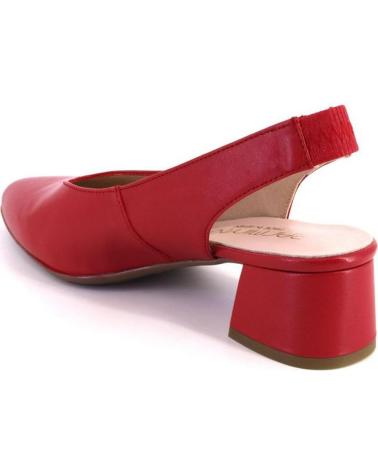 Zapatos de tacón BARMINTON  per Donna 6032 ZAPATOS DE MUJER BLANCO PIEL TACON BAJO  ROJO