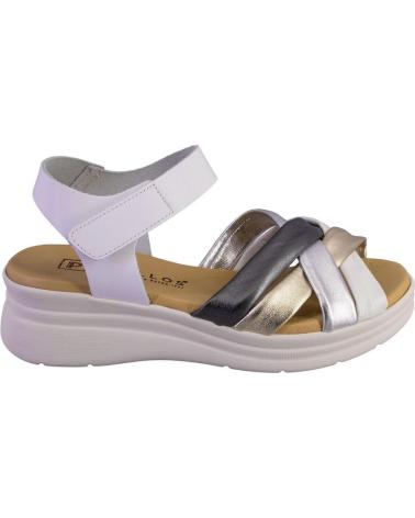 Sandales PITILLOS  pour Femme 10610 SANDALIAS DE MUJER PIEL  BLANCO