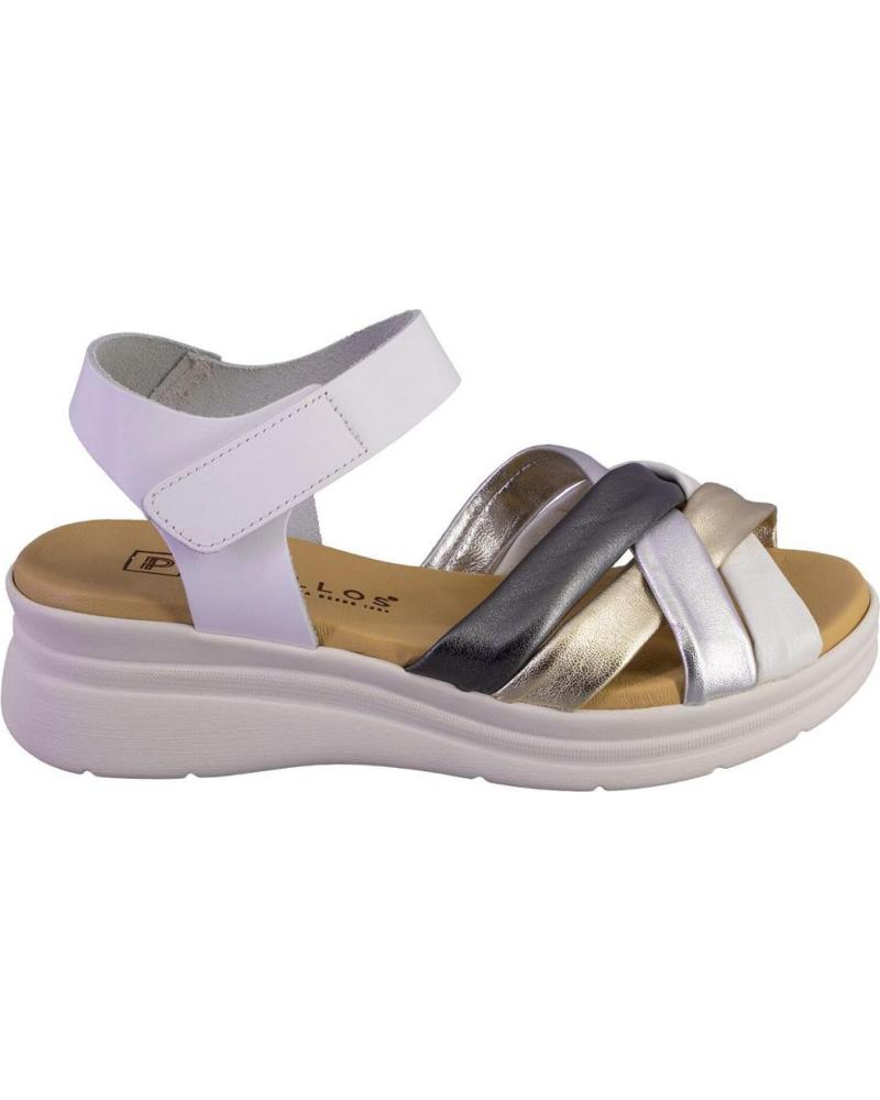 Sandales PITILLOS  pour Femme 10610 SANDALIAS DE MUJER PIEL  BLANCO