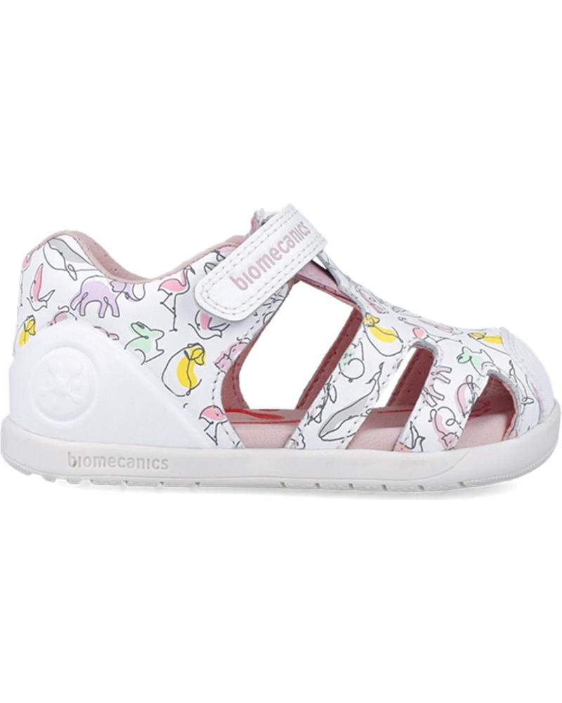 Sandales BIOMECANICS  pour Fille SANDALIAS PARA NINA PRIMEROS PASOS 252167 ESTAMPADO  BLANCOB050