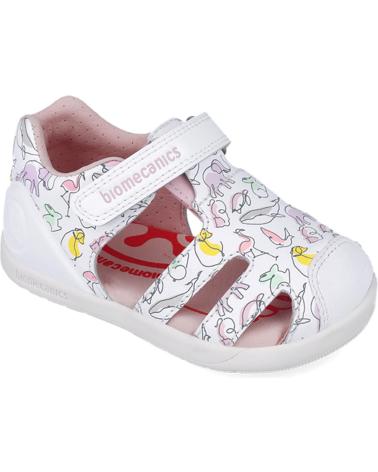 Sandales BIOMECANICS  pour Fille SANDALIAS PARA NINA PRIMEROS PASOS 252167 ESTAMPADO  BLANCOB050