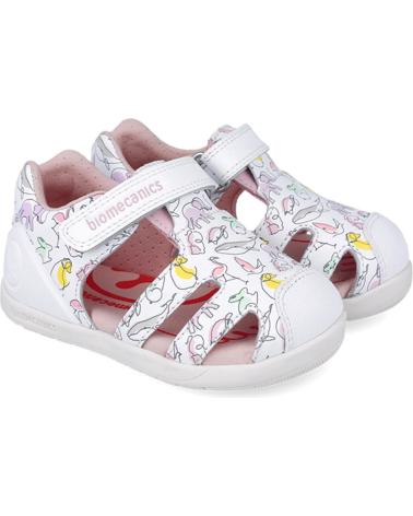 Sandales BIOMECANICS  pour Fille SANDALIAS PARA NINA PRIMEROS PASOS 252167 ESTAMPADO  BLANCOB050