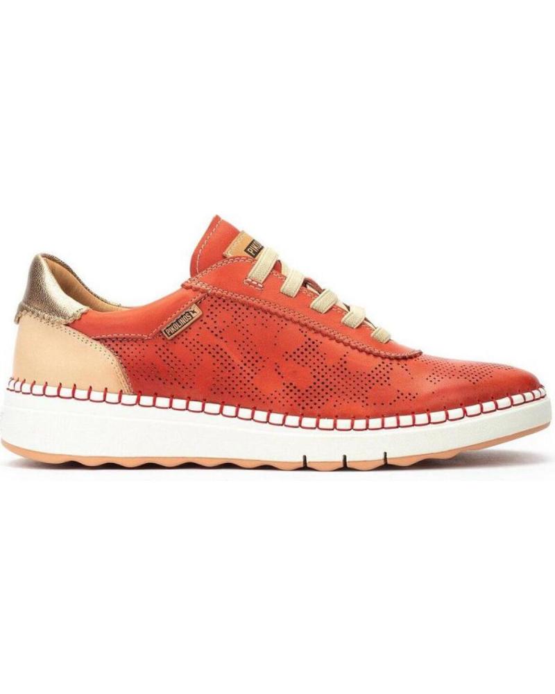 Sportivo PIKOLINOS  per Donna 6621C1 ZAPATILLAS CASUAL DE MUJER PIEL  ROJO