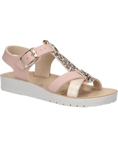 Woman and girl Sandals GEOX J45EAG 05404 J SANDAL COSTAREI  C8J2U DK ROSE-PLATINUM