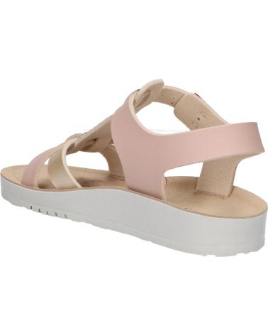Woman and girl Sandals GEOX J45EAG 05404 J SANDAL COSTAREI  C8J2U DK ROSE-PLATINUM