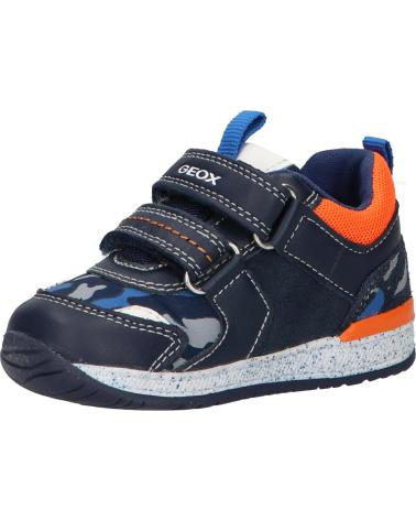 Sportif GEOX  pour Garçon B150RB 08514 B RISHON CF47R NAVY-LT ORANGE  AZUL