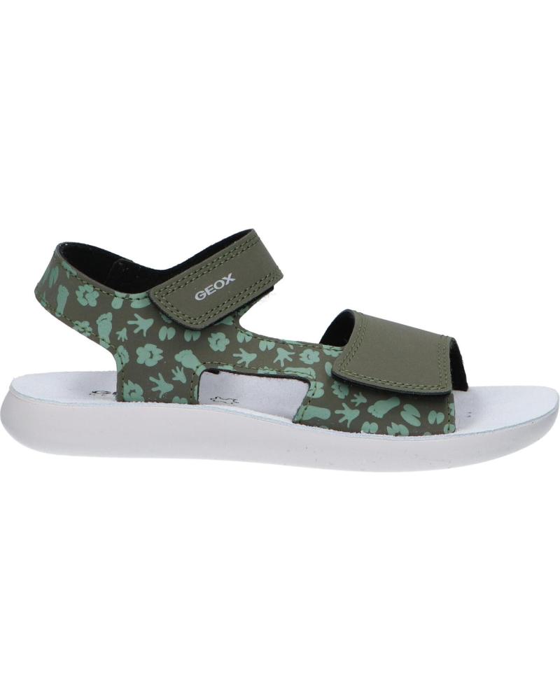 Sandales GEOX  pour Fille J45GQE 000CE J SANDAL LIGHTFLOPPY  C3222 MILITARY-GREEN