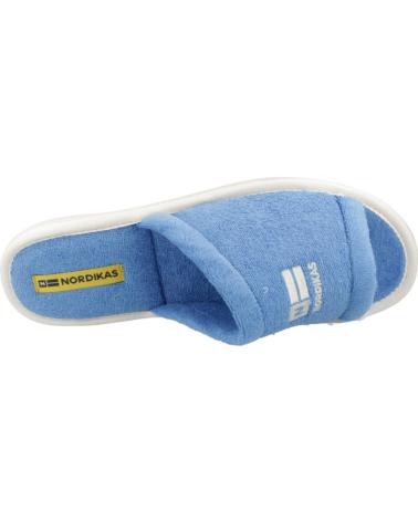 Woman House slipers NORDIKAS ZAPATILLAS HOGAR MUJER MODELO TOALLA COLOR AZUL  ZAFIRO