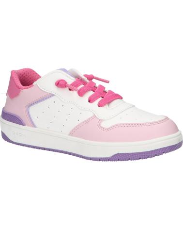 GEOX J36HXD 054FU J WASHIBA WHITE-DK PINK C1364