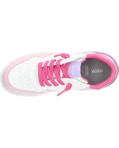 GEOX J36HXD 054FU J WASHIBA WHITE-DK PINK C1364
