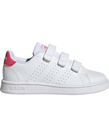 girl and boy Trainers ADIDAS GW6495 ADVANTAGE CF C  FTWWHT-REAPNK-CBLACK