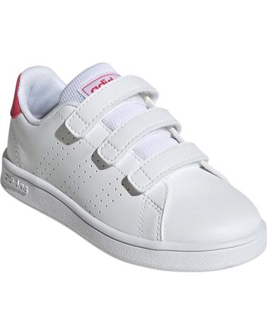 girl and boy Trainers ADIDAS GW6495 ADVANTAGE CF C  FTWWHT-REAPNK-CBLACK