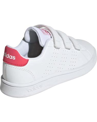 girl and boy Trainers ADIDAS GW6495 ADVANTAGE CF C  FTWWHT-REAPNK-CBLACK