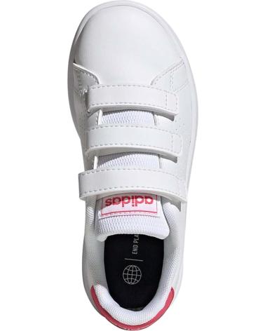 girl and boy Trainers ADIDAS GW6495 ADVANTAGE CF C  FTWWHT-REAPNK-CBLACK