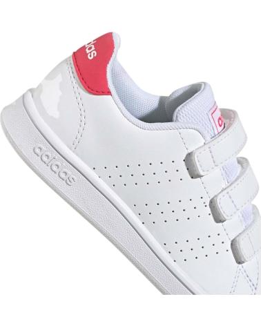 girl and boy Trainers ADIDAS GW6495 ADVANTAGE CF C  FTWWHT-REAPNK-CBLACK