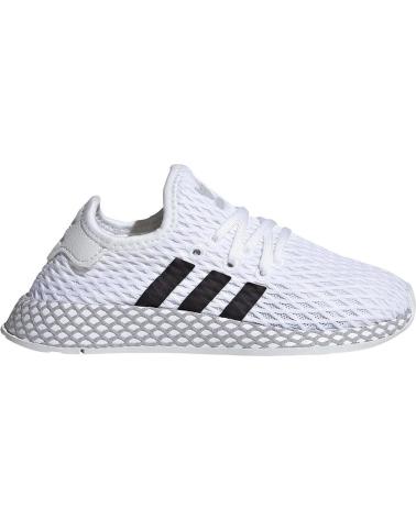 Schuhe für Mädchen und Junge ADIDAS ZAPATILLAS DEERUPT RUNNER I PARA NINOS UNISEX EN COLOR BLANC BLANCO