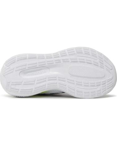 ADIDAS ZAPATILLAS NIÑOS RUNFALCON 3.0 EL K BLANCAS CON RAYAS NEGRAS Y VELCRO BLANCO