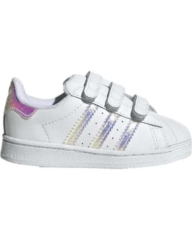 Deportivas de Niña y Niño ADIDAS MODELO SUPERSTAR CF I PARA KIDS BLANCO