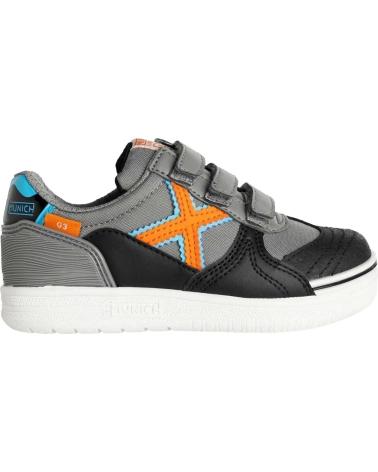 Sportif MUNICH  pour Fille et Garçon ZAPATILLAS G-3 JUNIOR VELCRO 383  GRIS