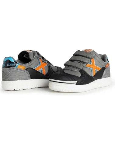 Sportif MUNICH  pour Fille et Garçon ZAPATILLAS G-3 JUNIOR VELCRO 383  GRIS