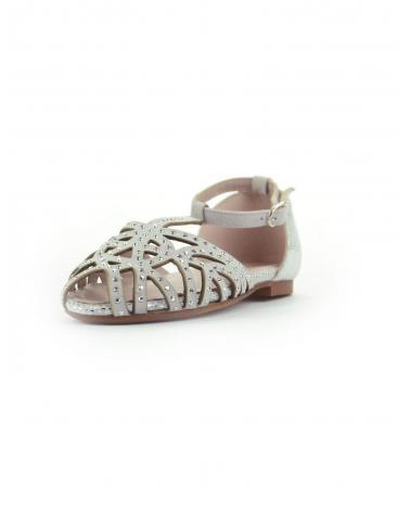 Sandalias ELI  de Niña y Niño CANGREJERA PALTA  PLATA