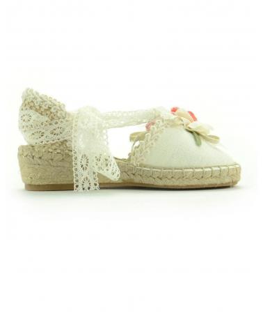 Zapatos De Niña OTRAS MARCAS ESPARDENA CINTAS FLOR CORAL  ROSA