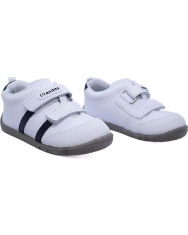 girl and boy Trainers TITANITOS ZAPATILLAS DE DEPORTE  BLANCO Y NEGRO