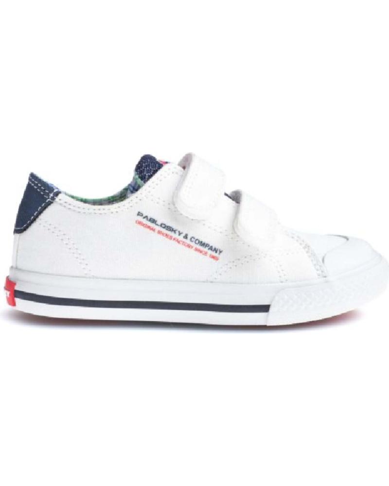 Sportif PABLOSKY  pour Fille et Garçon ZAPATILLAS PARA NINOS EN COLOR  BLANCO