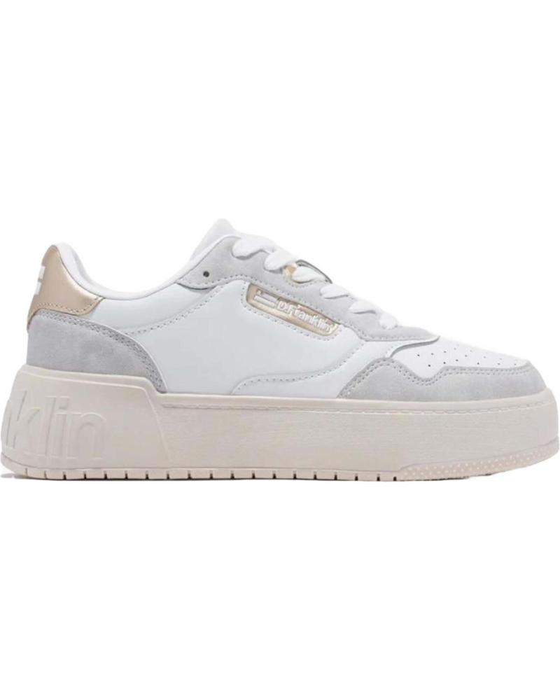 Sapatilhas de Mulher D FRANKLIN D FRANKLIN - DEPORTIVOS LOW COURT BASIC WHITE - ROSE WHITE-ROSE GOLD