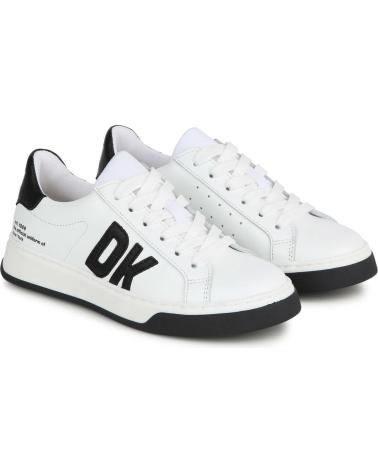 Deportivas DKNY  de Mujer y Niño ZAPATILLAS DEPORTIVAS BLANCAS DE PIEL UNISEX MODELO D6012410  MULTICOLOR