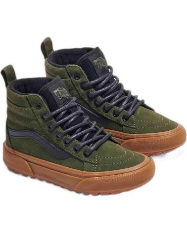 Schuhe für Mädchen und Junge VANS OFF THE WALL ZAPATILLAS VANS MTE SK8-HI PARA NINOS UNISEX EN COLOR VERDE VERDE