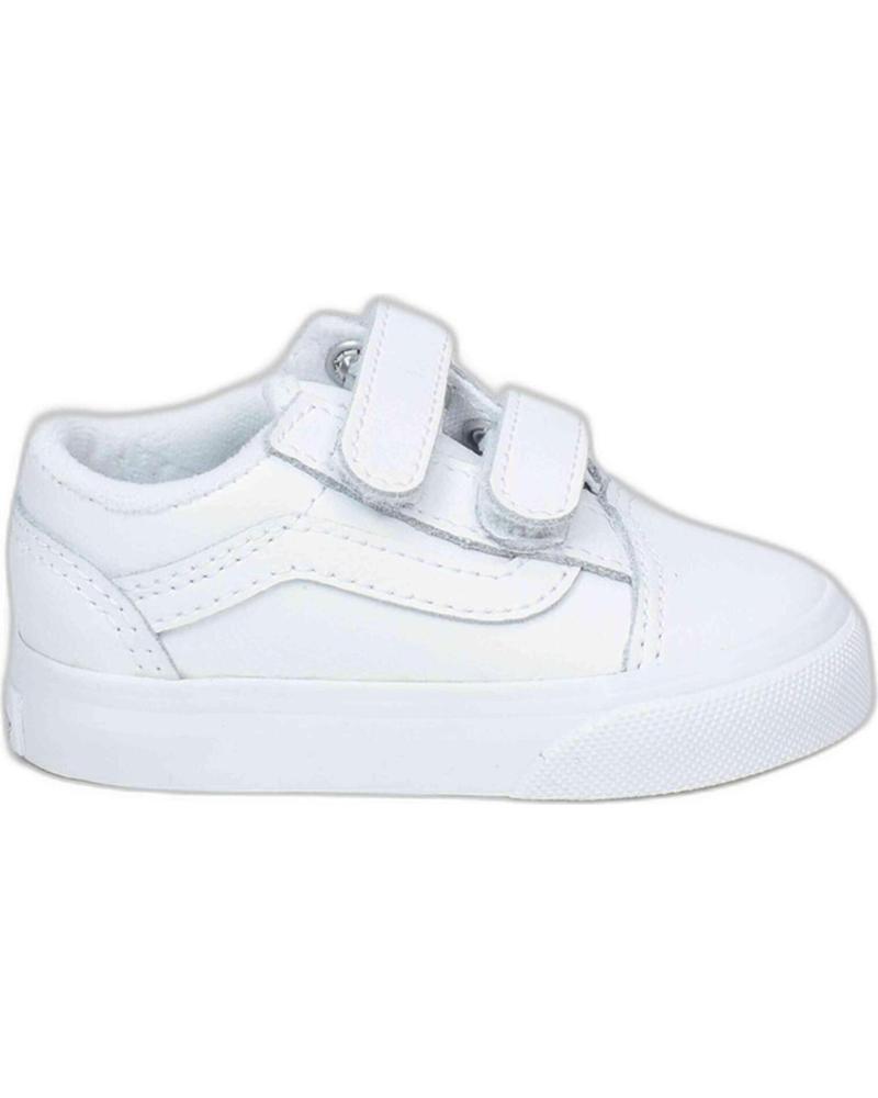 Deportivas VANS OFF THE WALL  de Niña y Niño ZAPATILLAS VANS OLD SKOOL V PARA NINOS UNISEX EN COLOR BLANC  BLANCO