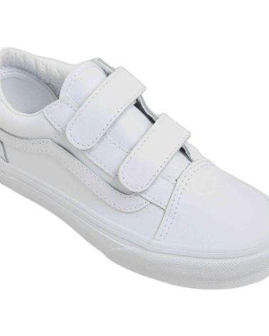 Deportivas VANS OFF THE WALL  de Niña y Niño ZAPATILLAS VANS OLD SKOOL V PARA NINOS UNISEX EN COLOR BLANC  BLANCO