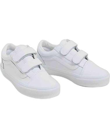 Deportivas VANS OFF THE WALL  de Niña y Niño ZAPATILLAS VANS OLD SKOOL V PARA NINOS UNISEX EN COLOR BLANC  BLANCO