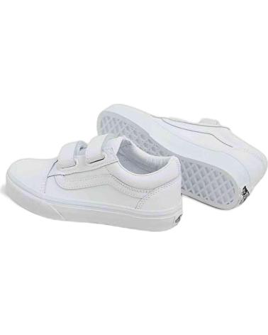 Deportivas VANS OFF THE WALL  de Niña y Niño ZAPATILLAS VANS OLD SKOOL V PARA NINOS UNISEX EN COLOR BLANC  BLANCO