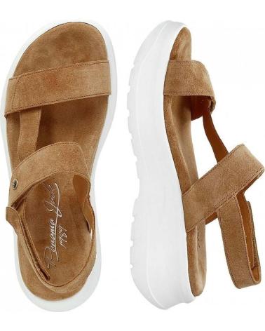 Sandalias De Mujer PANAMA JACK NOOR B5  VELOUR CUERO - BARK