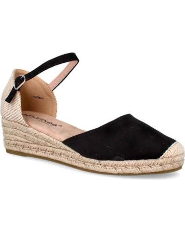 Woman Sandals AMARPIES VALENCIANA CON CUNA DE ESPARTO PARA MUJER ACX26481  NEGRO