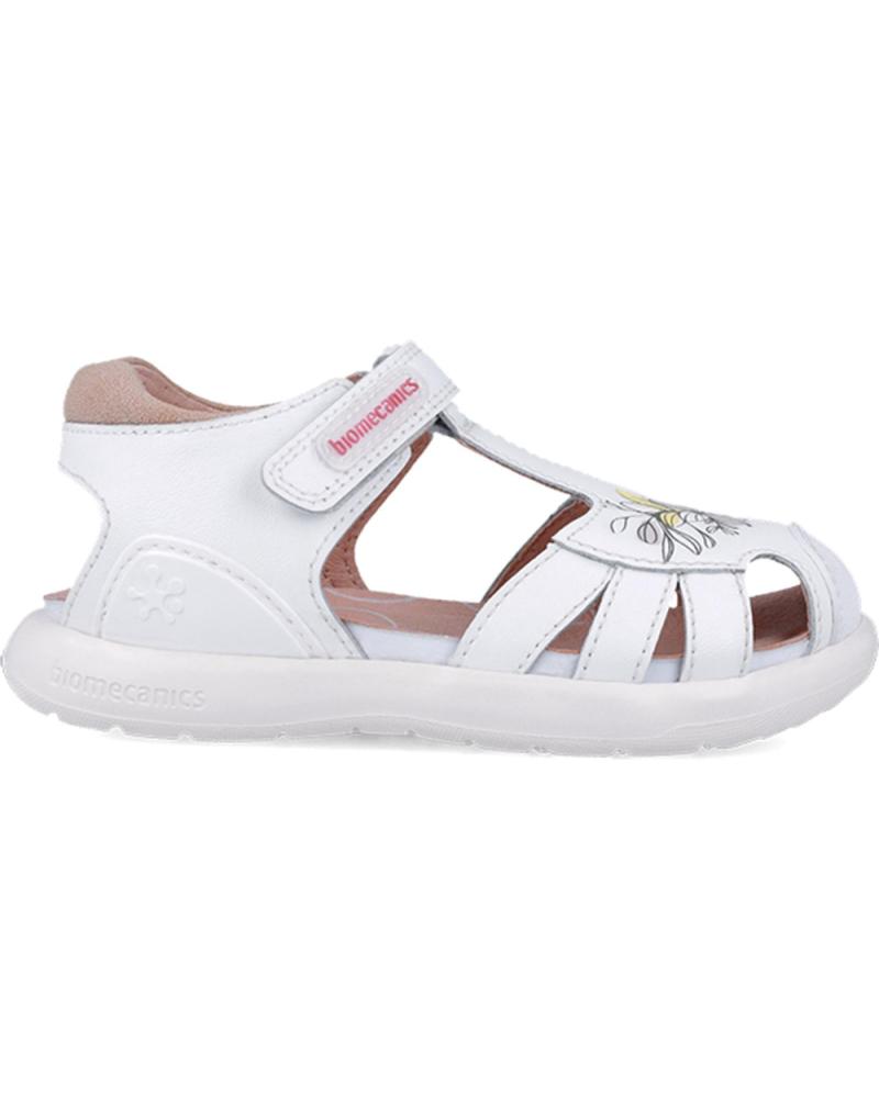 Sandales BIOMECANICS  pour Fille SANDALIAS PARA CHICA 252232 BIOEVOLUTION FLORES  BLANCOB050