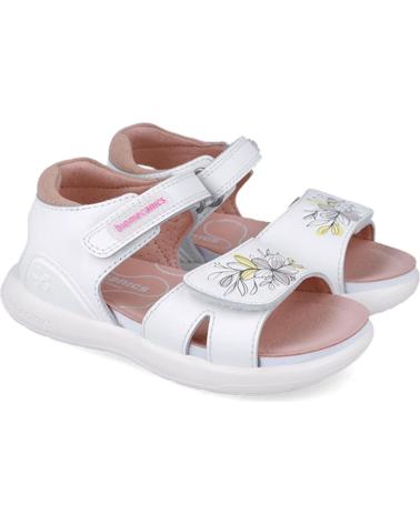 Sandales BIOMECANICS  pour Fille SANDALIAS PARA CHICA 252233 BIOEVOLUTION FLORES  BLANCOB050