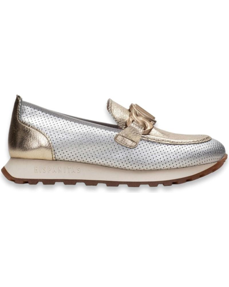 Woman Mocasines HISPANITAS MCOASIN SPORT ADORNO  SILVER-ANTICO