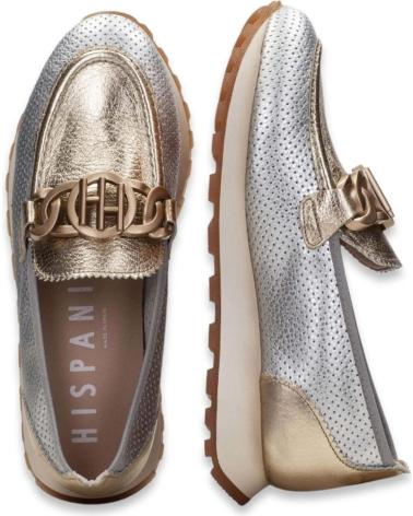 Woman Mocasines HISPANITAS MCOASIN SPORT ADORNO  SILVER-ANTICO