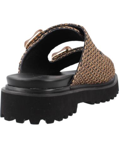 SANDÁLIAS FEMININAS NOA HARMON VILA - DESIGN TRANÇADO MARROM E PRETO NGRCUE